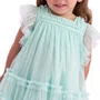 Vestido Tule Bordado Brilhos Verde Agua Petit Cherie