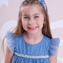 Vestido Tule Bordados Pérolas e Cristais Ninive Pituchinhus