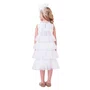 Vestido Tule Camadas Babado Laço Off White Pituchinhus