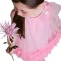 Vestido Tule Frufru Rosa Princesa Anime