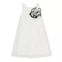 Vestido Tule Maxi Flor Off White Pituchinhus