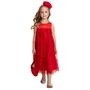 Vestido Tule Mini LAcinhos Vermelho Brilho Pituchinhus