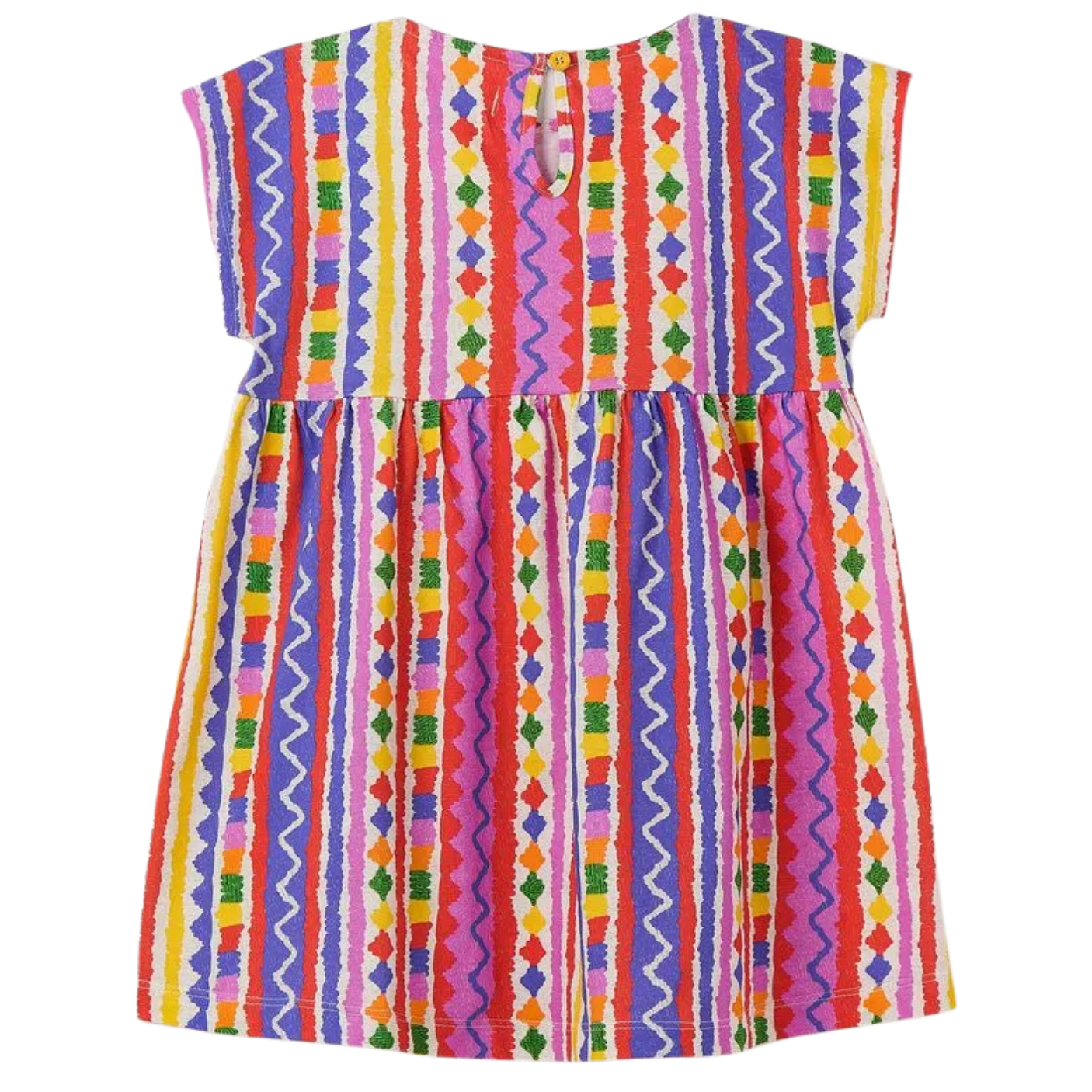 Vestido Malha Listras Balita Colorido Fabula